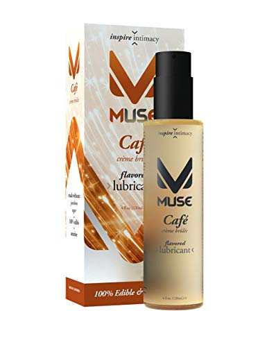 Product Cover Muse Cafe Creme Brulee Flavored Lubricant, 4 Ounce Premium Edible Flavored Sex Lubricant for Men, Women and Couples (Made Without Parabens and Sugar)