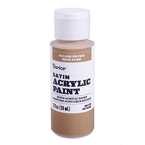 Product Cover Darice 30062605 Satin Golden Brown, 2 Ounces Acrylic Paint,