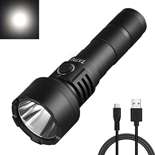 Product Cover TATTU FL02 Tactical Flashlight Rechargeable 1100 Lumen White Light LED Lamp, with 18650 Battery and Micro USB Charging Cable