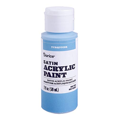 Product Cover Darice 30062613 Satin Turquoise, 2 Ounces Acrylic Paint,