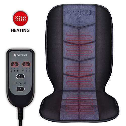 Product Cover COMFIER Heated Car Seat Cushion - Universal 12V Car 24V Truck Seat Heater with 2 Levels of Heating Pad for Full Back and Seat, Heated Seat Cover for Car,Home,Office Chair Use
