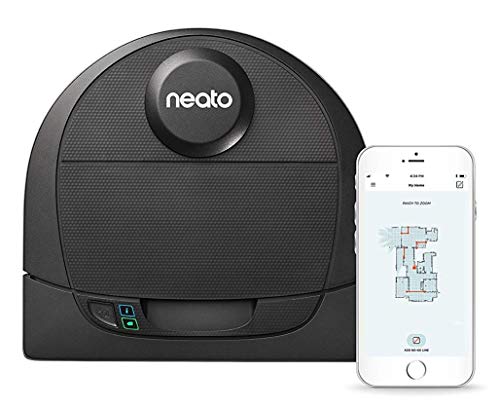 Product Cover Neato Robotics D4 Connected Laser Guided Robot Vacuum Featuring No-Go Lines, Works with Amazon Alexa, Black