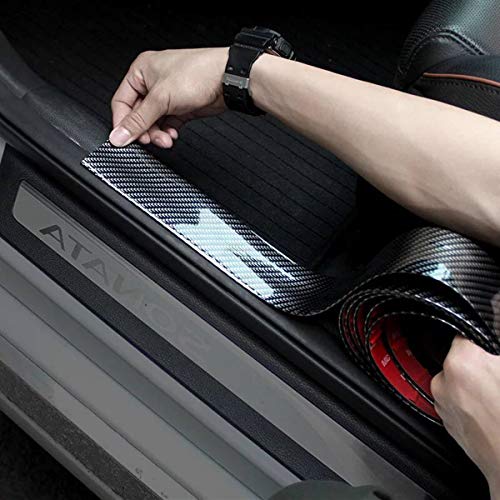Product Cover Door Entry Guards Scratch Cover Protector Paint Threshold Guard,carbon fiber rubber car bumper Door Guard /Rear Bumper Guard Scratch scratch protection strip 100% waterproof(width5CM long2.5M)