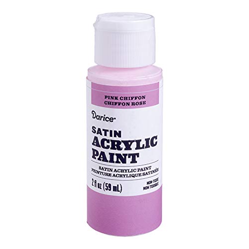 Product Cover Darice 30062598 Satin Pink Chiffon, 2 Ounces Acrylic Paint,