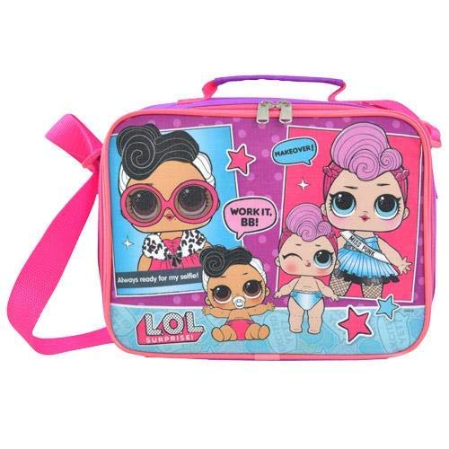 Product Cover UPD LOLLB LOL Surprise! Glam Club Soft Insulated Pink Lunchbox Lunch Bag -Doll Face &Miss Punk, 9.5 x 8 x 3 in., Multi