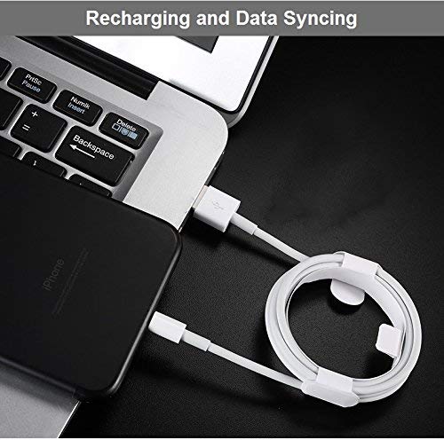 Product Cover Lightning Cable, eTECH 3 Feet Lightning to USB A Cable Fast Charging & Sync Charger Apple iPhone Xs/XS Max/XR/X / 8/8 Plus / 7/7 Plus / 6S/6 Plus/SE/ 5S, iPad Pro Air Mini 1/2/3/4, iPod Touch 5/6