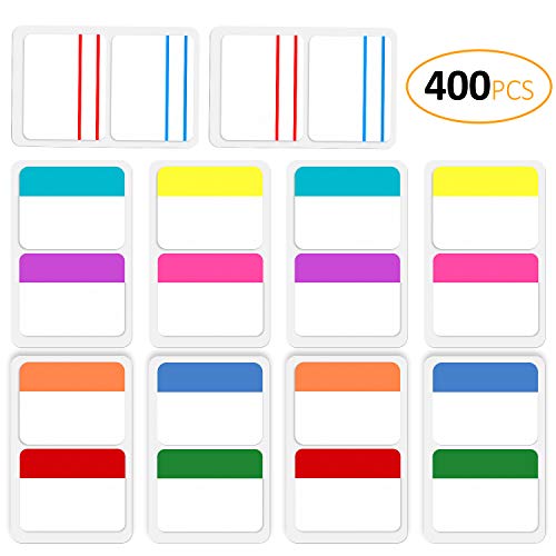 Product Cover ExcelFu 400 Pieces 2 inch Index Tabs Flag Dispensers Sticky Page Markers Colored Tape for Binders, Books, Notebooks and File Folders
