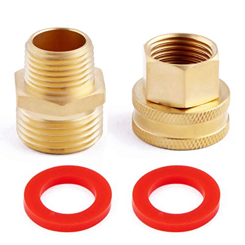 Product Cover Litorange (2 Pack Lead Free Metal Brass Garden Hose Threaded 3/4