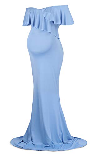 Product Cover Dance Fairy Molliya Maternity Long Dress Women Ruffle Stretchy Sleeveless Maxi Dress