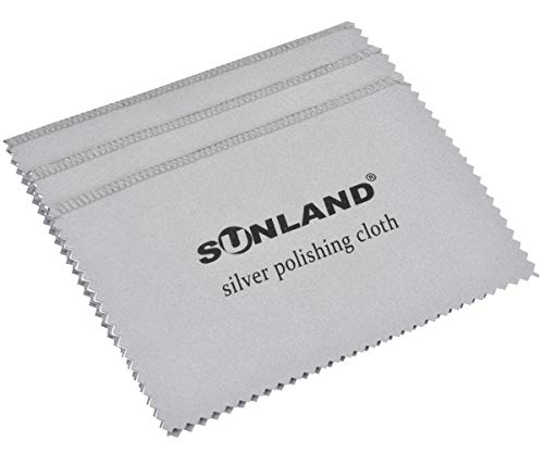 Product Cover Sunland Set of 3 Premium Microfiber Jewelry Polishing Cloth - Best for Cleaning Silver, Gold and Platinum Jewelry