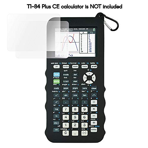 Product Cover Silicone Case for Ti 84 Plus CE Calculator (Black) - Cover for Texas Instruments Ti-84 Graphing Calculator - Silicon Skin for Ti84 Plus - Protective & Anti-Scretch Cases - Ti 84 Accessories by Sully