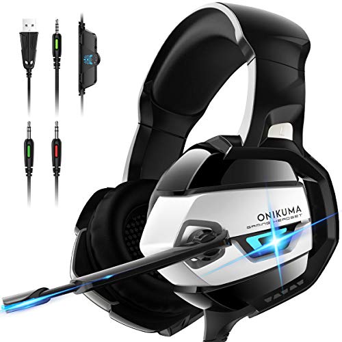Product Cover ONIKUMA Gaming Headset - Xbox One Headset PS4 Headset PC Headset with Noise Canceling Mic &7.1 Surround Bass, Gaming Headphones for PS4,Xbox 360, Xbox One, PC, Mac, Laptop, NS