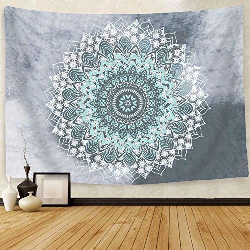 Product Cover Ueasy Mandala Tapestry, Hippie Bohemian Flower Psychedelic Tapestry Wall Hanging Indian Dorm Decor Living Room Bedroom 59x79 inches (59 * 79 inches)