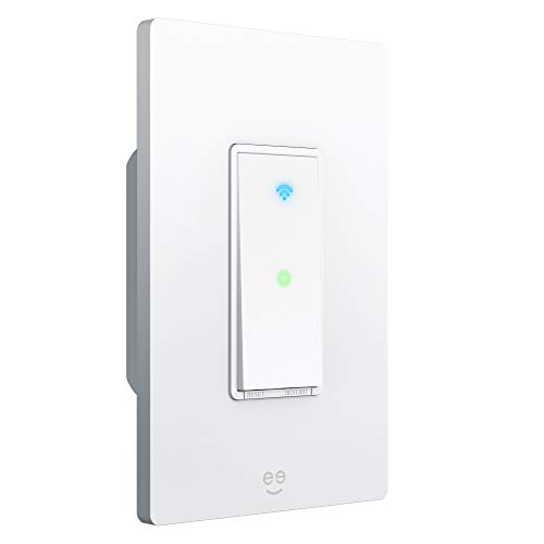 Product Cover Geeni TAP Smart Light Switch, White, 1 Switch - No Hub Required - Requires Neutral Wire - Smart Light Switch Works with Amazon Alexa, Google Assistant & Microsoft Cortana, Requires 2.4 GHz Wi-Fi