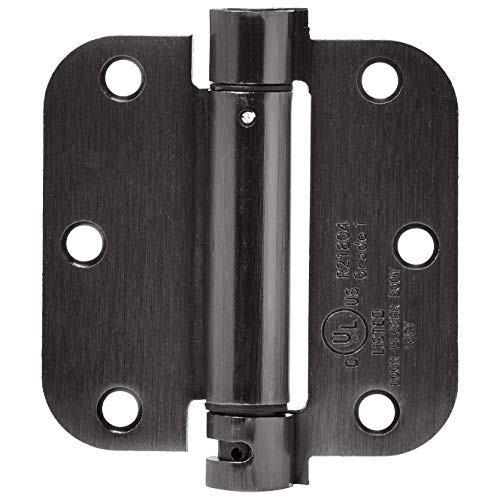 Product Cover AmazonBasics Self-Closing Door Hinge, 3.5 Inch x 3.5 Inch, 1 Piece, Oil Rubbed Bronze