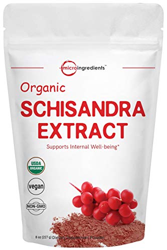 Product Cover Organic Schisandra Extract Powder, 8 Ounce, Anti Aging Adaptogenic Herb, Powerfully Supports Liver Detox, Cognitive Health and Stress Relief, No GMOs and Vegan Friendly