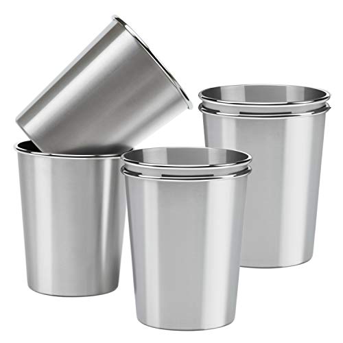 Product Cover Ruisita 6 Pack 12 Ounce Stainless Steel Pint Cups Metal Shatterproof Drinking Glasses for Kids and Adults