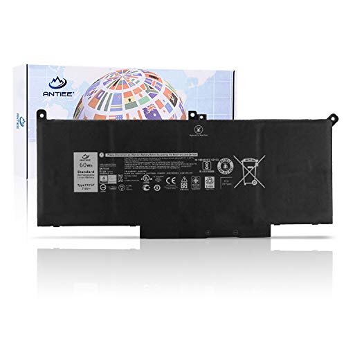 Product Cover ANTIEE F3YGT Laptop Battery for Dell Latitude 12 7000 7280 7290 13 7380 7390 P29S002 14 7480 7490 P73G002 E7480 E7280 E7290 Business Notebook DM3WC DM6WC 2X39G KG7VF V4940 451-BBYE 453-BBCF 7.6V 4cell