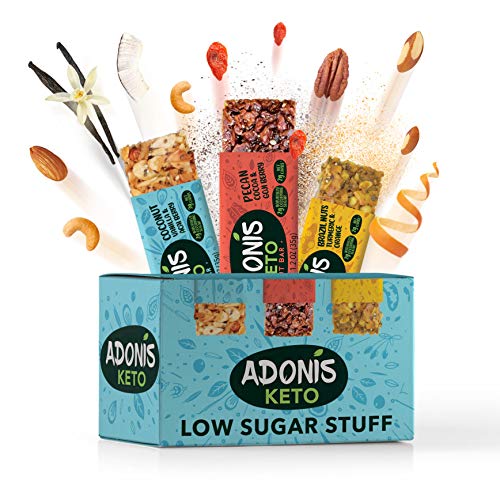 Product Cover Adonis Keto Mixed Nut Bar Box | 100% Natural, Low Carb, Vegan, Gluten Free, Keto, Paleo (5)