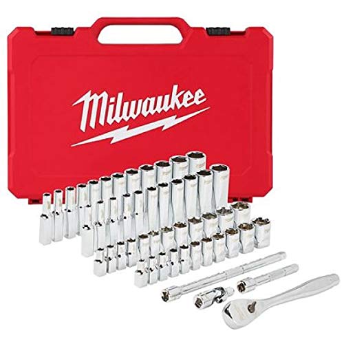 Product Cover Milwaukee Electric Tools MLW48-22-9004 1/4in Ratchet & Socket Set - SAE & Metric