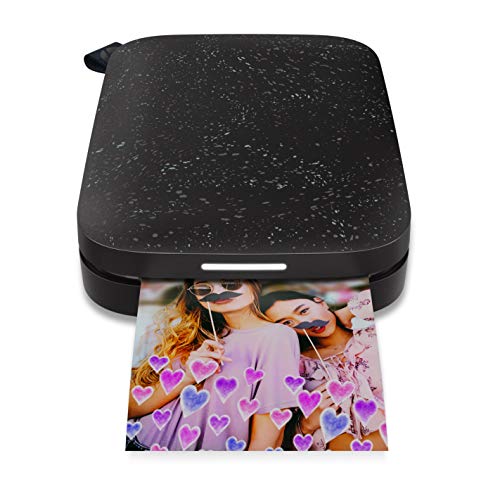 Product Cover HP Sprocket Portable Photo Printer (2nd Edition) - Instantly Print 2x3 Sticky-Backed Photos from Your Phone - [Noir] [1AS86A]