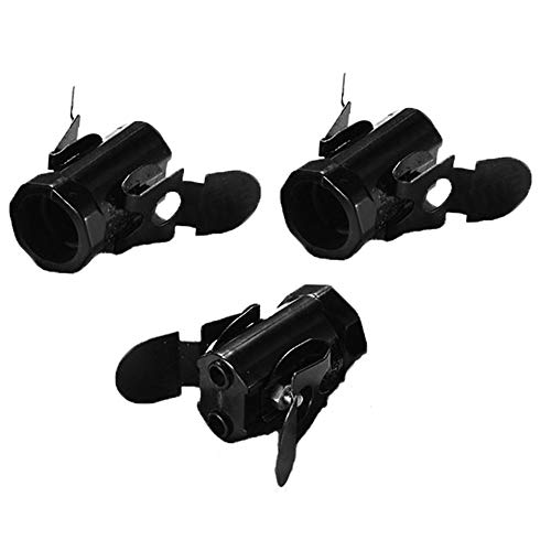 Product Cover E12 candelabra socket,TWDRTDD Black 3-Pack Candelabra Base Lamp Holder Light Socket Black (Butterfly clip)