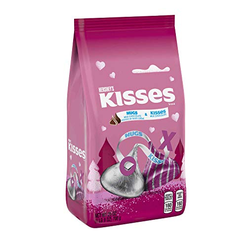 Product Cover HERSHEY'S HUGS & KISSES Valentine's Day Chocolate Candy Assortment, 25oz