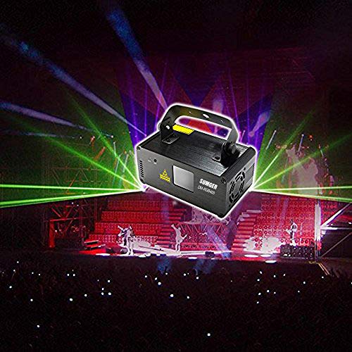 Product Cover Sumger Professional DMX512 LED Stage Light RGB Laser Scanner DJ Disco Beam Stage Lighting Effect Laser Projector illumination Show Light Sound Activated with Remote for Festival Bar Club Party Wedding