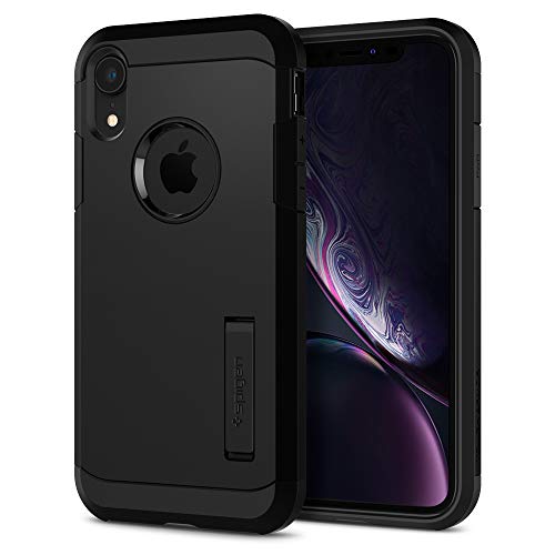 Product Cover Spigen [Tough Armor] iPhone XR Case 6.1 inch with Reinforced Kickstand and Heavy Duty Protection and Air Cushion Technology for iPhone XR (2018) - Black