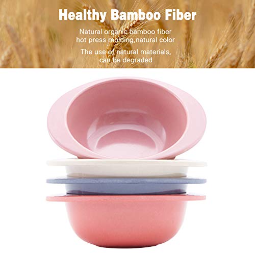 Product Cover 4pcs Bamboo Kids Bowls for Baby Feeding, Non Toxic & Safe Toddler Snack Bowls, Eco-Friendly Tableware for Baby Toddler Kids Bamboo Toddler Dishes & Dinnerware Sets