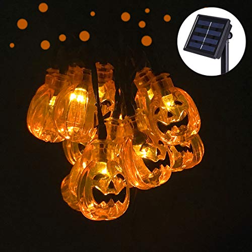Product Cover SEMILITS Solar String Lights Outdoor 30LED Yard Decorations with 3D Pumpkin Garden Decor for Halloween Christmas Lights