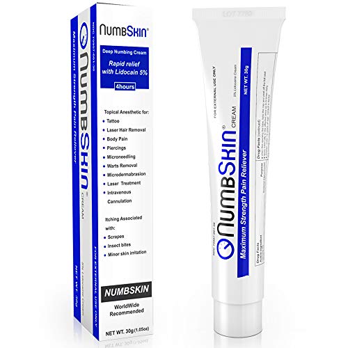 Product Cover Numbing Cream 5% Lidocaine Topical Anesthetic- Fast Acting Tattoo Numbing Cream for Deep Pain Relief & Numbing Cream for Microneedling/Piercing/Microblading/Laser Hair Removal/Electrolysis (1 Tube)
