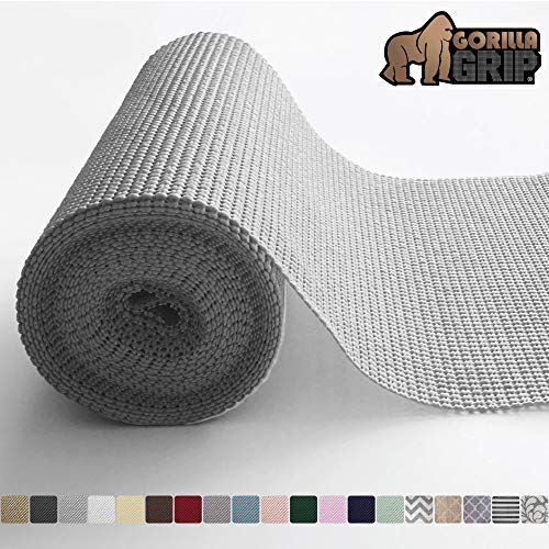 Product Cover Gorilla Grip Original Drawer and Shelf Liner, Non Adhesive Roll, 12 Inch x 20 FT, Durable and Strong, for Drawers, Shelves, Cabinets, Storage, Kitchen and Desks, Light Gray