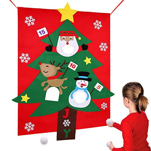 Product Cover AerWo Christmas Party Games for Kids Santa Christmas Toss Games with 3 Snowballs, Perfect Family Christmas Games for Holiday (38
