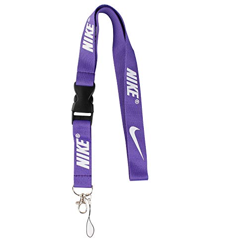 Product Cover Lanyard Keychain Holder Keychain Key Chain Black Lanyard Clip with Webbing Strap (Nike Purple)