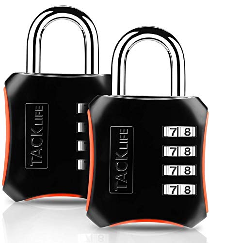 Product Cover TACKLIFE 2 Pack Combination Lock 4 Digit Padlock for Gym, School, Fence, Case, Toolbox and Hasp Storage-HCL3B