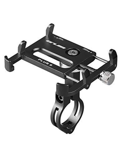Product Cover GUB Bicycle & Motorcycle Phone Mount, Aluminum Alloy Bike Phone Holder with 360° Rotation Adjustable for iPhone X XR Xs 7s 8 Plus, Samsung S7/S6/Note5/4 GPS Mount 4 to 6.5 Inch (Black)