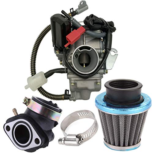 Product Cover 150cc Carburetor for GY6 4 Stroke Engines Electric Choke Motorcycle Scooter 152QMJ 157QMI with Air Filter Intake Manifold
