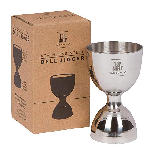 Product Cover Bell Jigger - Premium Vintage Double Cocktail Jigger, 1oz/2oz made from Stainless Steel 304