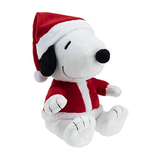 Product Cover Hallmark Santa Snoopy Plush Stuffed Animal, Christmas Snoopy in Santa Hat