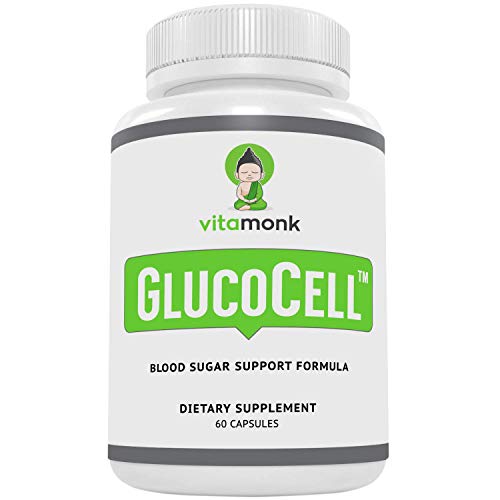 Product Cover GlucoCellTM Blood Sugar Support Supplement - Supports Longevity, Crushes Brain Fog and Fights Fatigue - Support Healthy Weight Loss, Mood and Blood Sugar Levels Even After Carbs - Vitamonk Supplements