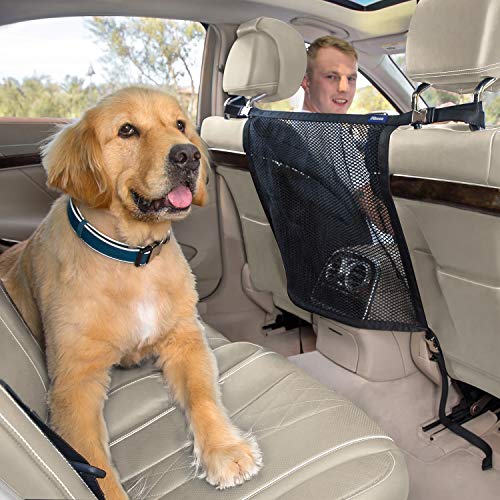 Product Cover Pikaon Front Seat Barrier, Car Dog Barrier Vehicle Backseat Mesh Universal Fit