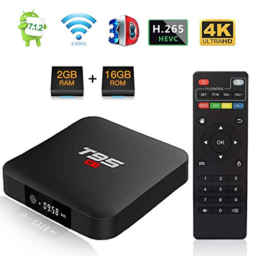 Product Cover T95 S1 Android 7.1 tv Box with 2GB RAM/16GB ROM Amlogic S905W Quad-core Digital Display HDMI HD Support 2.4G WiFi 3D 4K