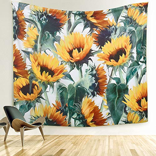 Product Cover ARFBEAR Sunflower Tapestry, Forever Wall Hanging Warm Golden Yellow and Green Wall and Home Decor 59x51 Inches (Medium)