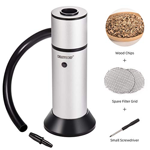 Product Cover TMKEFFC Portable Smoker, Smoke Gun Food Smoker to Enhance Taste for Meat,Sous Vide, Grill, BBQ, Cocktail Drinks & Cheese. Wood Chips for Smokers (Included)