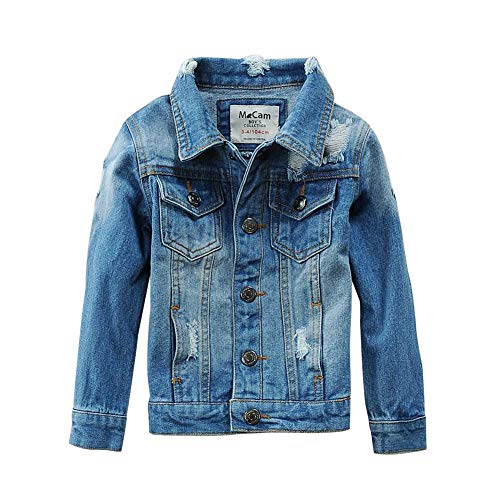 Product Cover SITENG Boys Kids Denim Fall Ripped Jean Jacket Coat Outwear with Hole 100% Cotton