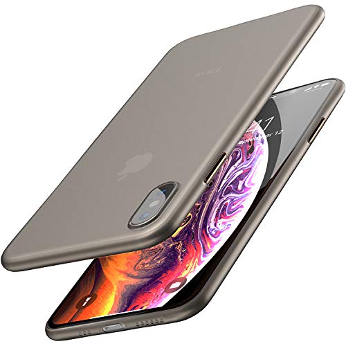 Product Cover TOZO for iPhone Xs Case 5.8 Inch (2018) Ultra-Thin Hard Cover Slim Fit [0.35mm] World's Thinnest Protect Bumper for iPhone Xs [ Semi-Transparent ] Lightweight [Matte Finish Black]