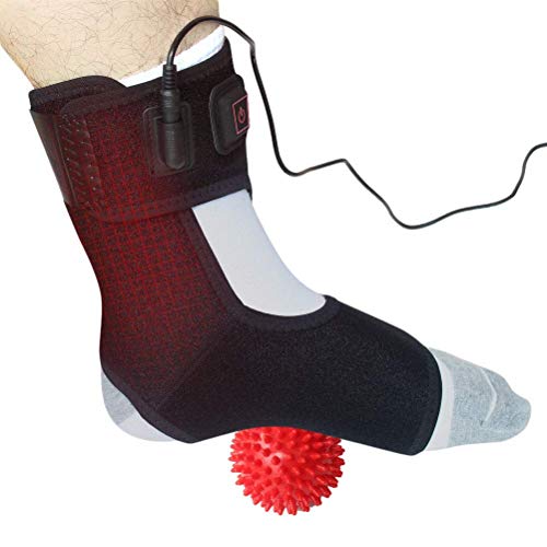 Product Cover Generic Creatrill Heated Achilles Tendonitis/Plantar Fasciitis Foot Ankle Wrap with 3 Level Controller, Pad for Moist Heat Therapy, Injuries Pain Relief for Sprains, Strains, Arthritis, Torn Tendons