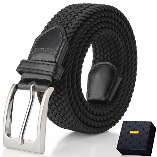 Product Cover Elastic Braided Belt, Fairwin Enduring Stretch Woven Belt for Men/Women/Junior