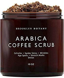 Product Cover Brooklyn Botany - Arabica Coffee Scrub -100% Natural - with Coconut and Shea Butter - Best Anti Cellulite and Stretch Mark Treatment, Spider Vein Therapy for Varicose Veins & Eczema - 10 oz